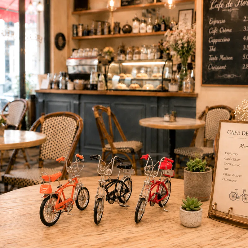 棚や卓上のアクセントに使えるミニチュア自転車型オブジェ｜誉PRINTING
