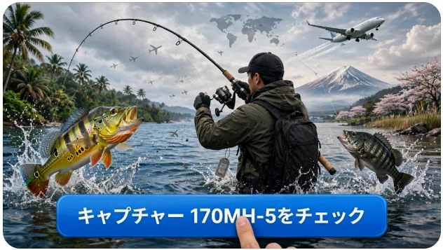 キャプチャー 170MH-5の評価とインプレ】海外遠征から国内おかっぱり