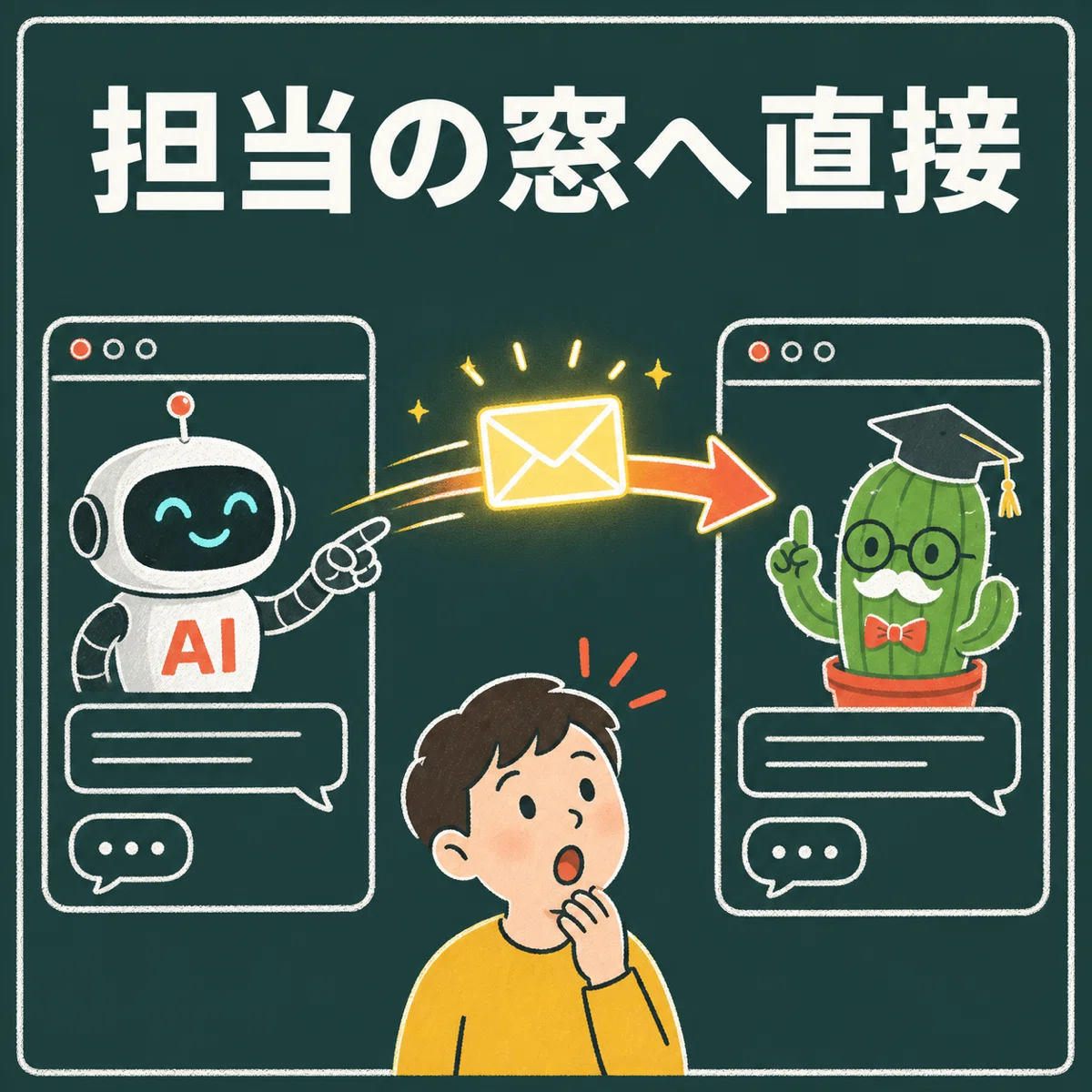 担当の窓へAIが直接指示を届ける