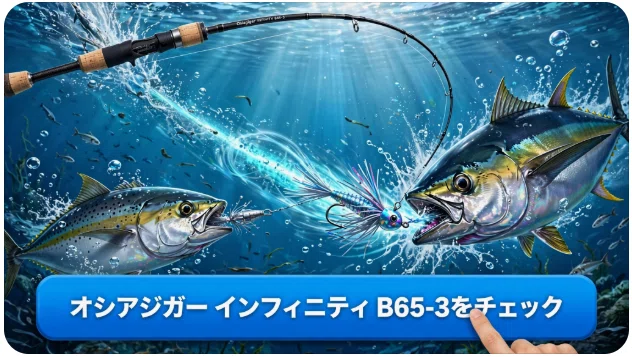 シマノ オシアジガー インフィニティ B65-3の徹底インプレ：軽い入力で