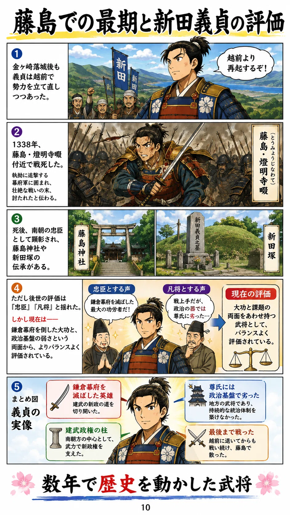 漫画でわかる】新田義貞とは何者か？ 鎌倉幕府を滅ぼし、足利尊氏と