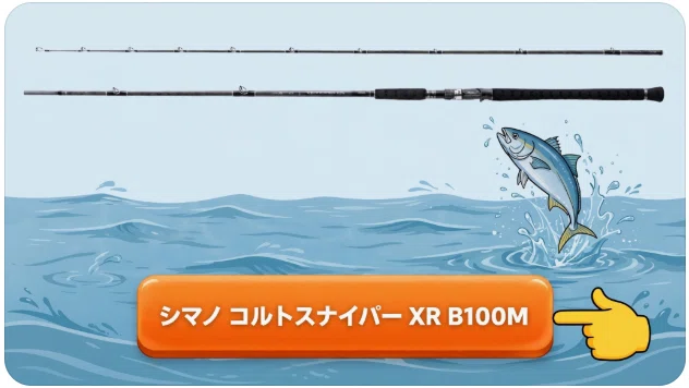 シマノ コルトスナイパー XR B100Mのインプレ スパイラルXコアが