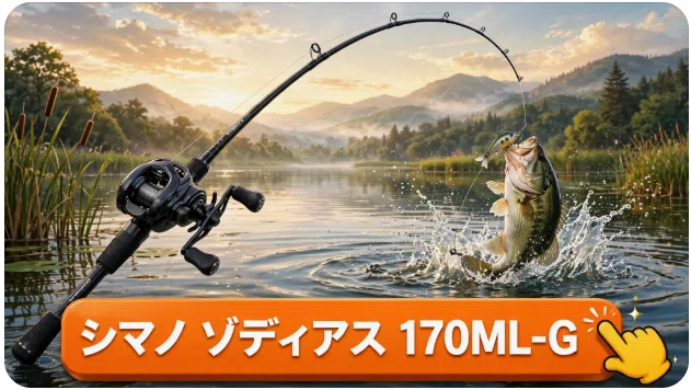 シマノ ゾディアス 170ML-Gのインプレ 飛距離とフッキング率を飛躍