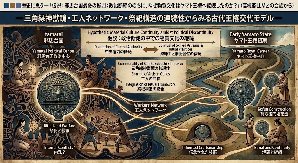 🟦🟫🟦歴史に思うー「仮説：邪馬台国最後の疑問：政治断絶ののちに