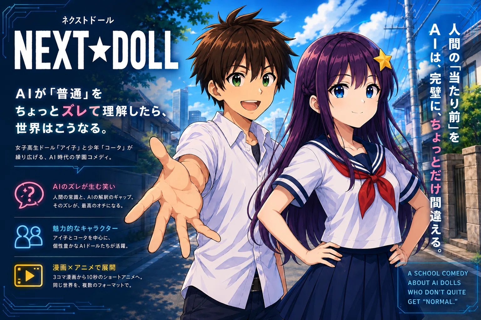 ねくすと☆ドールとは？｜AIと人間の“ズレ”を笑いにする3コマギャグ
