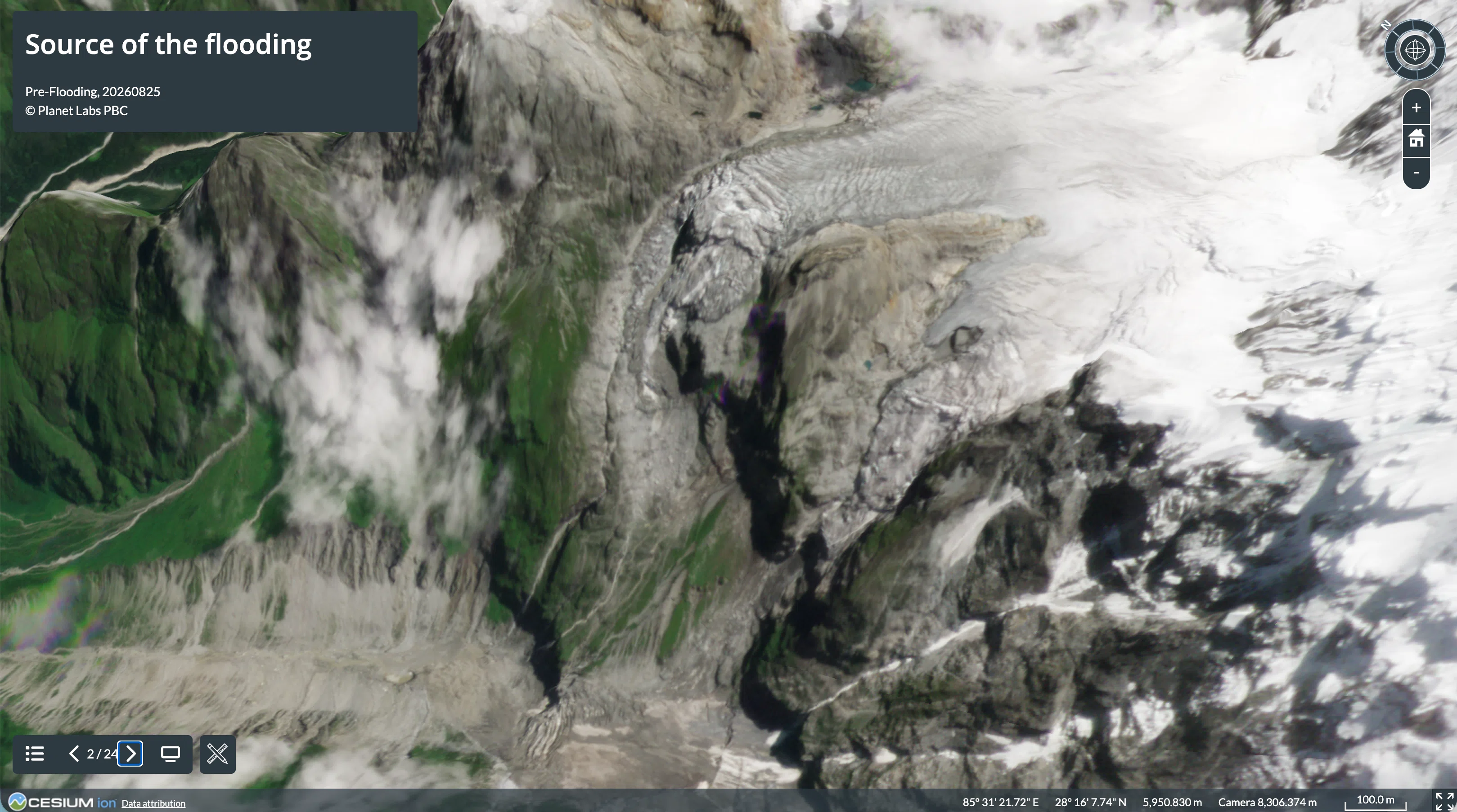 Publication of 3D Satellite Image Maps of the 2026 Nepal Floods and ...
