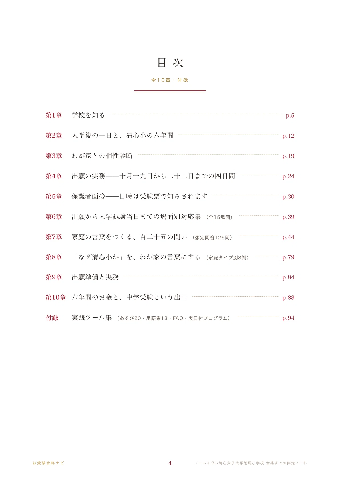 ノートルダム清心女子大学附属小学校】面接・入試対策 想定問答125問