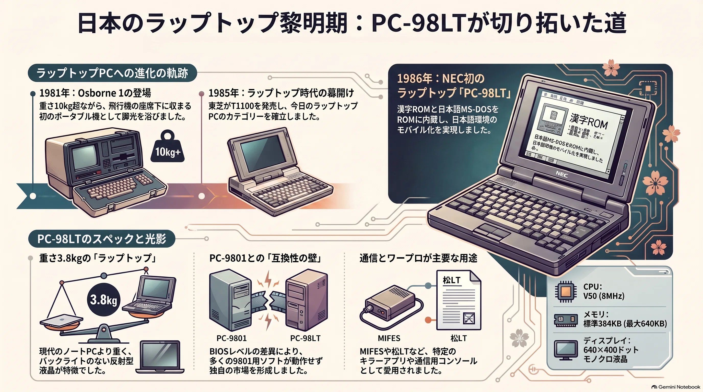 PC98LT - ラップトップ時代始まる｜kzn