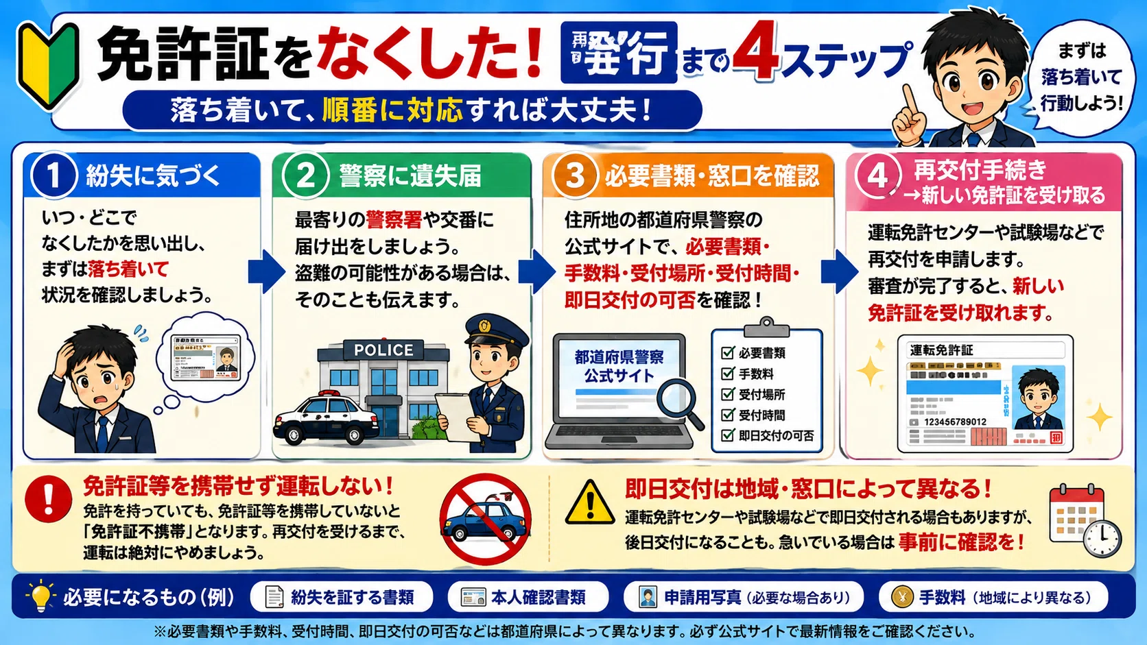 免許 証 紛失 した まま 更新