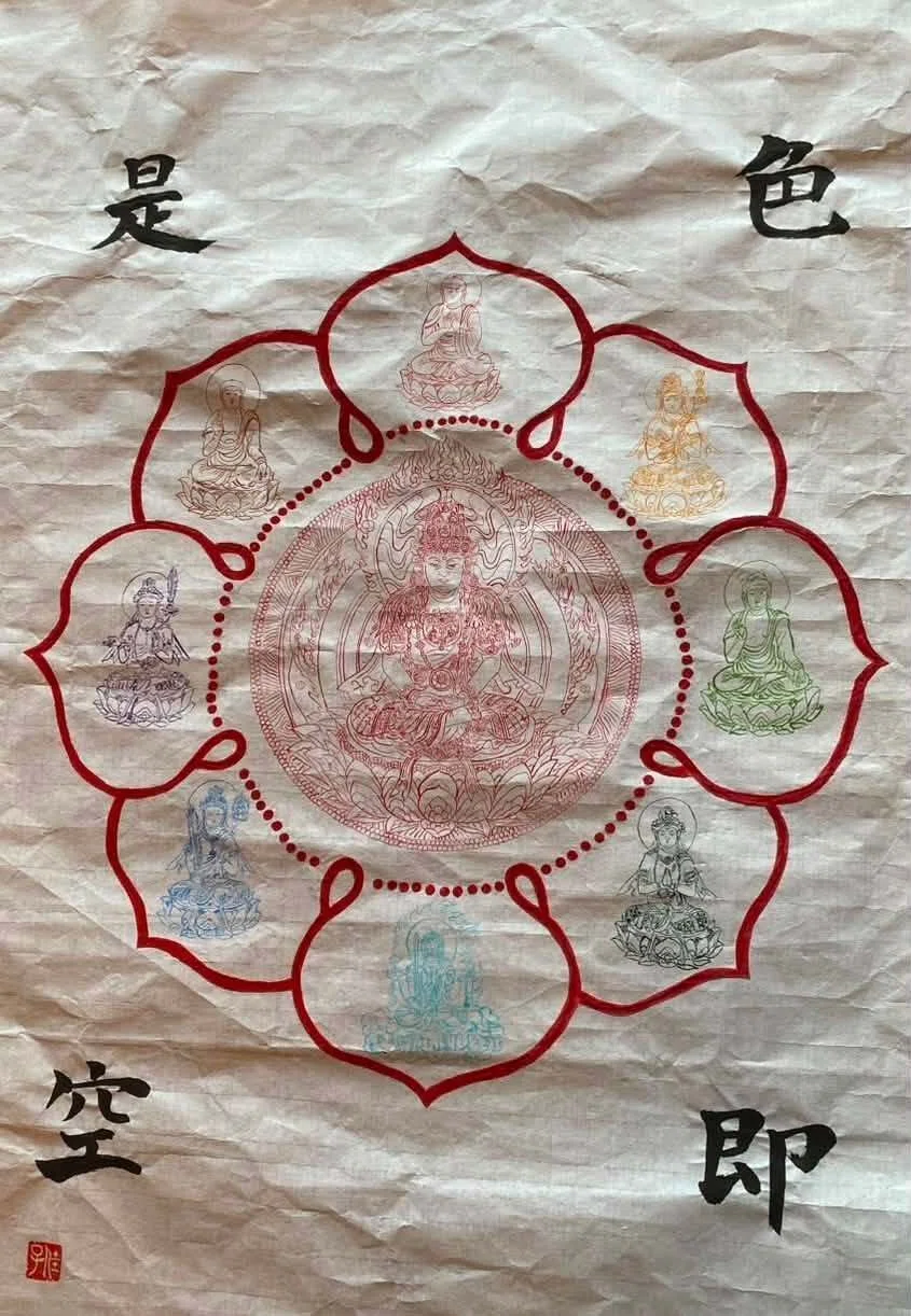 曼荼羅を描くことで、仏教美術の関心深まる By drawing mandalas