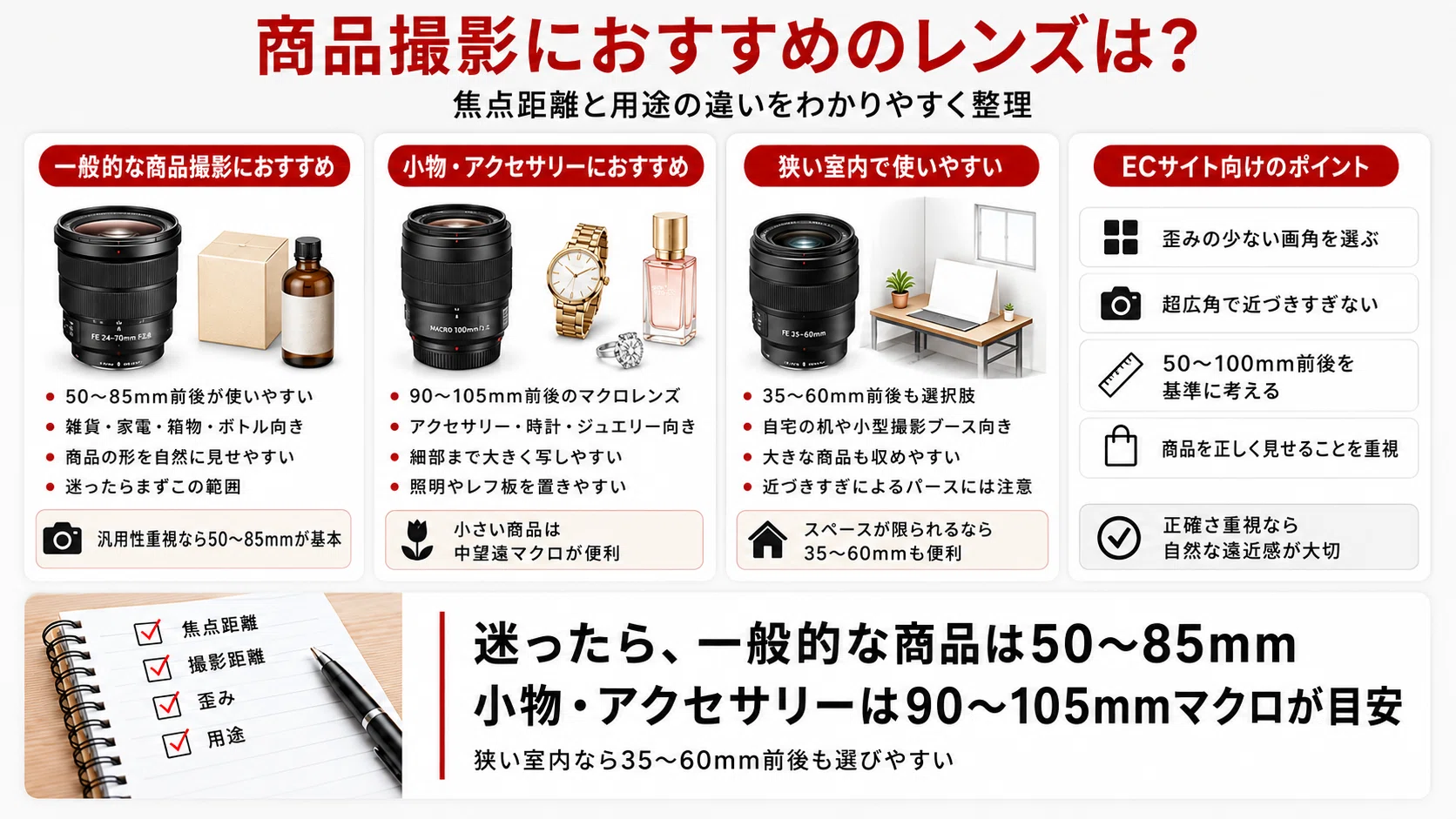 商品撮影におすすめのレンズ15選｜物撮りに最適な焦点距離・マクロ