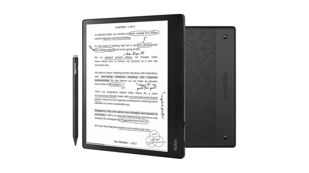 Kobo Elipsa 2E レビュー。本体とペンで54,800円、Kindle Scribeとの3
