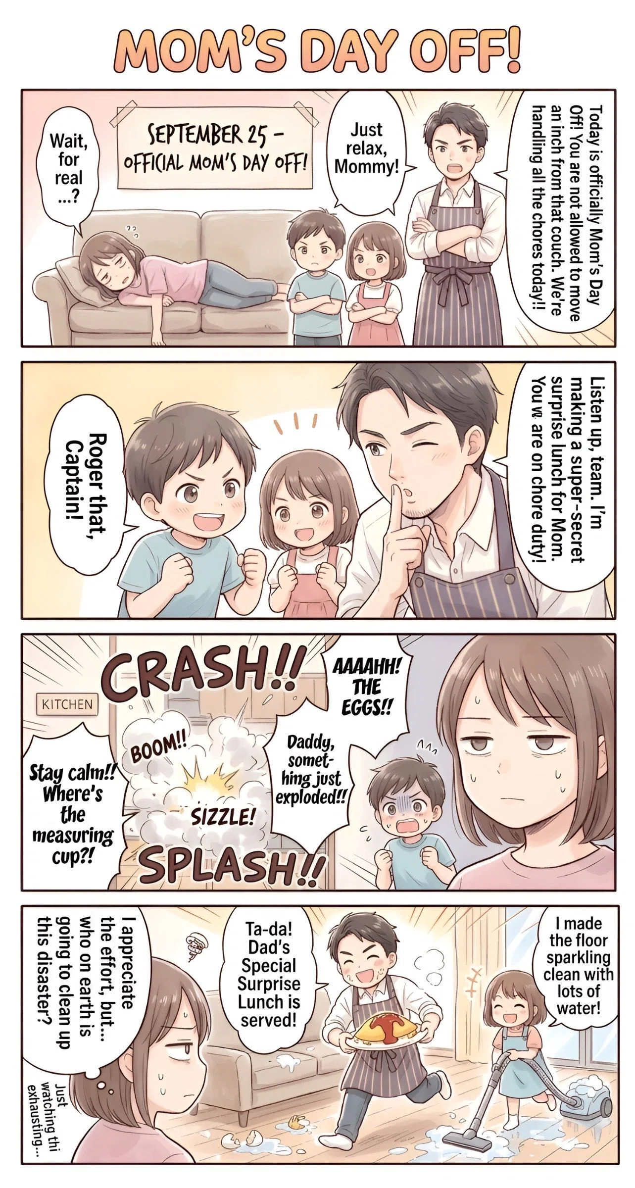 192 ゆる日常4コマ 「主婦休みの日」｜ヨチオ