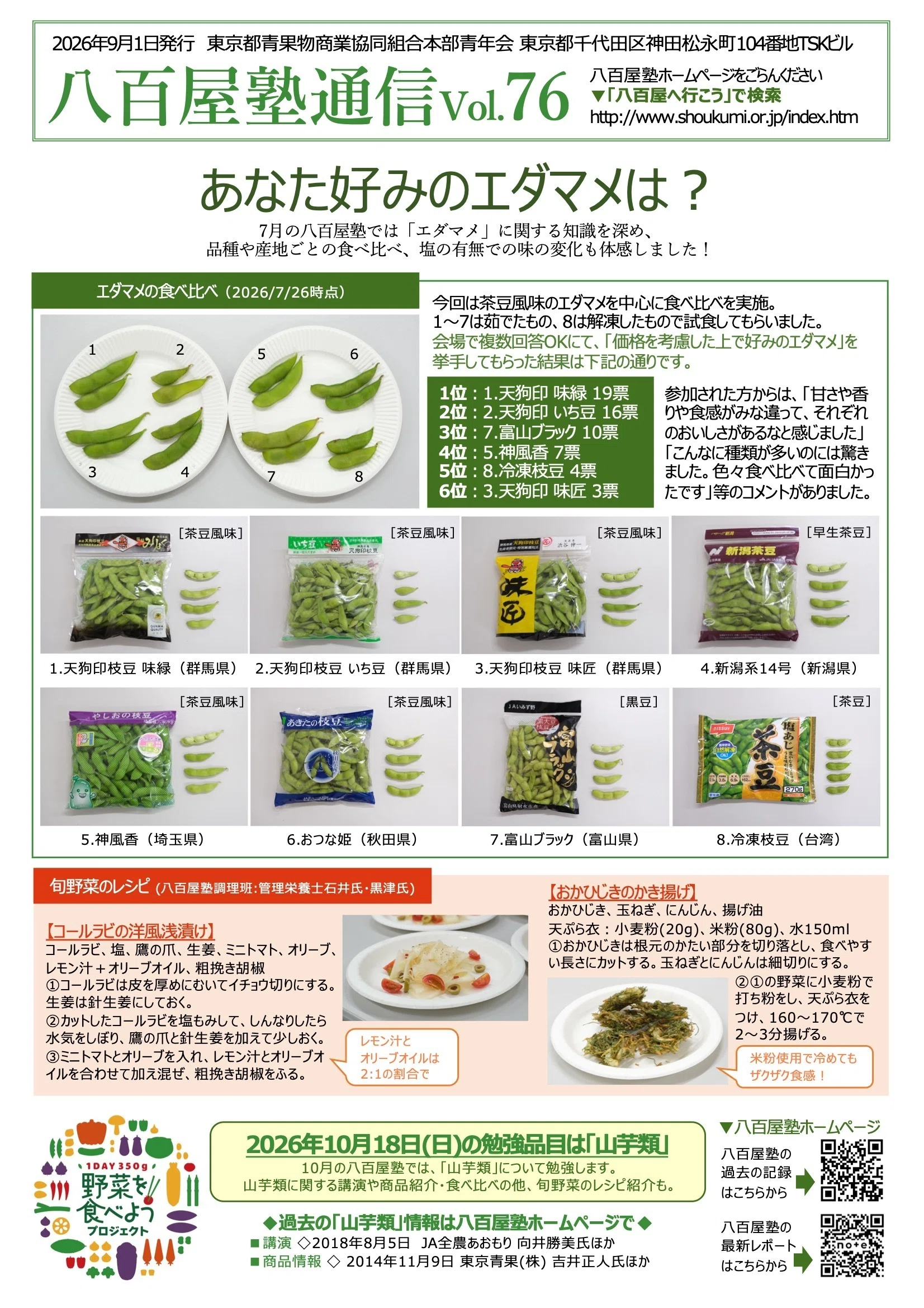 八百屋塾通信（vol.76）｜八百屋塾