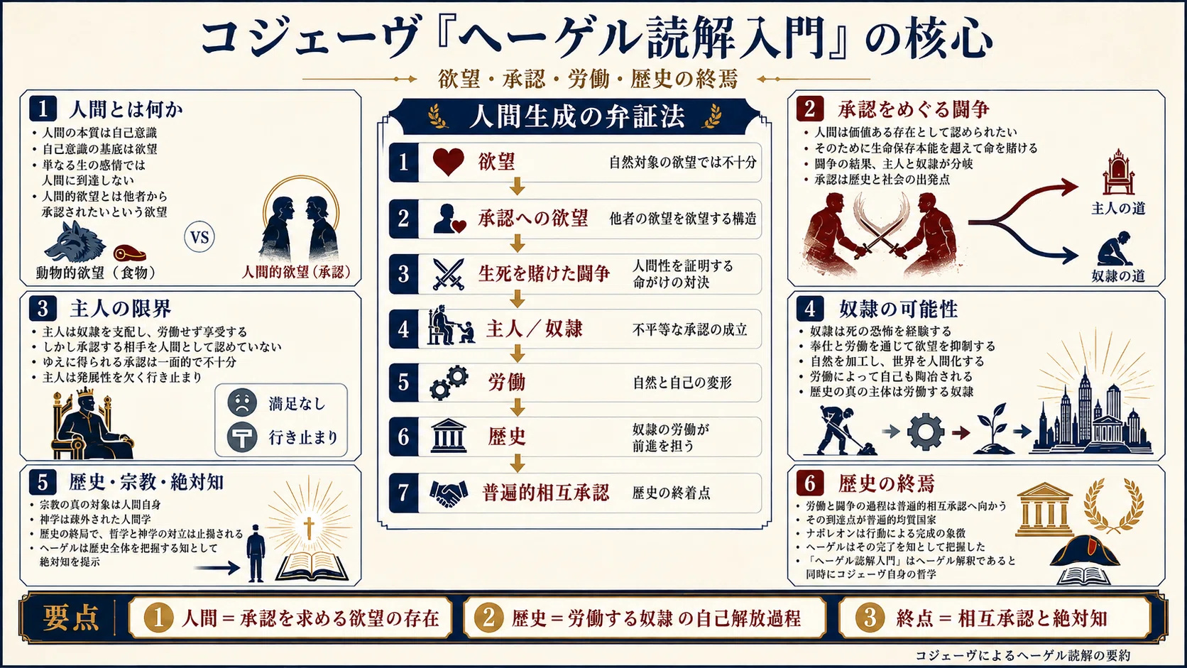 コジェーヴ『ヘーゲル読解入門』｜5分で名著