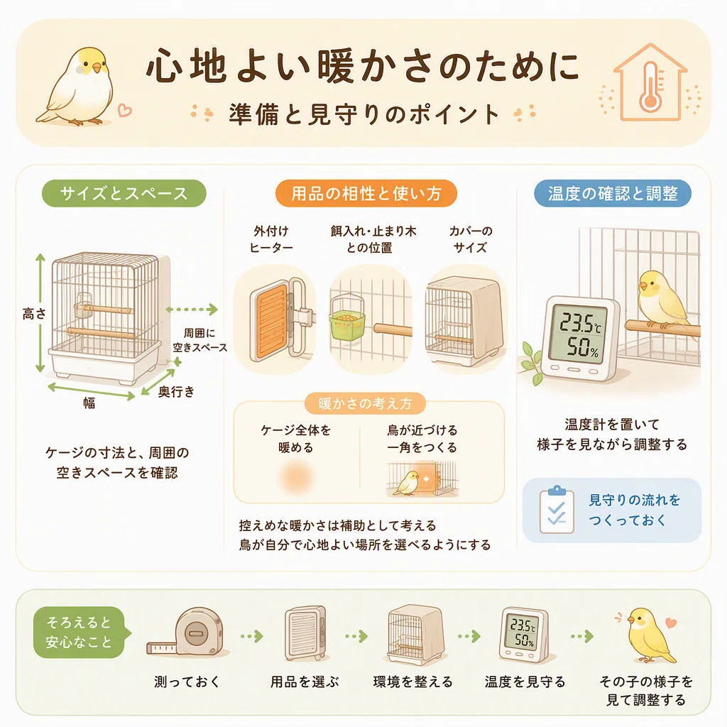 鳥ケージ小・中型。ケージカバー。サーモスタット付ヒーター。温度計。 鳥ケージ小・中型。ケージカバー。サーモスタット付ヒーター。温度計