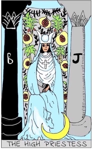 The High Priestess — Upright tarot card for Libra