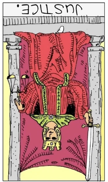Justice — Reversed tarot card for Scorpio