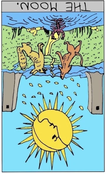 The Moon — Reversed tarot card for Pisces