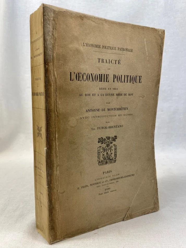 高価なEconomie politique chrétienne1834/初版 経済学史上初めて「économie politique (Political Economy)」という語