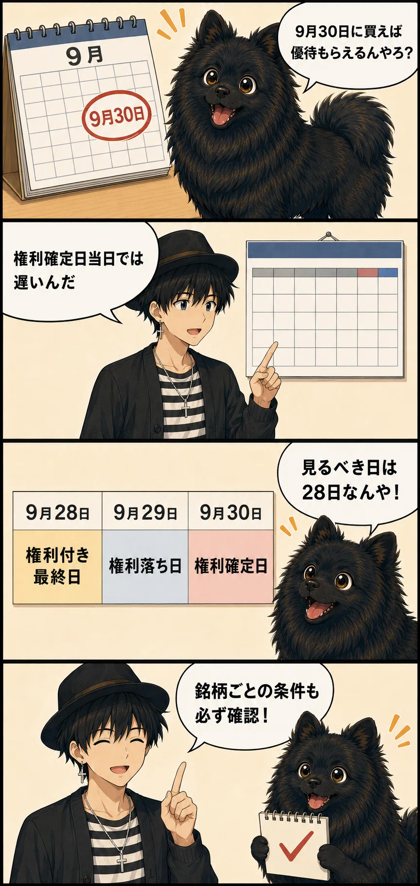 権利 落ち 日 9 月