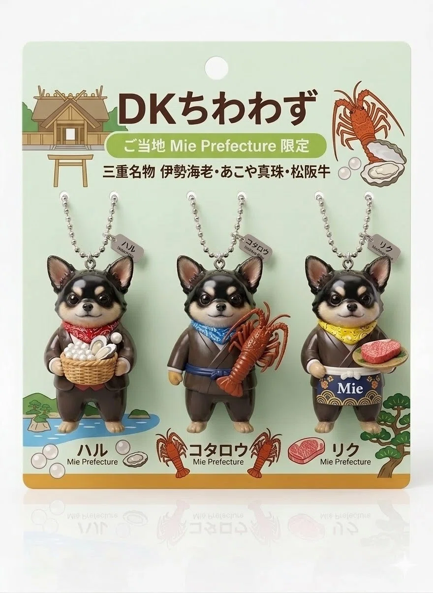 DKちわわず ご当地ボールチェーンマスコット ｜DKちわわず