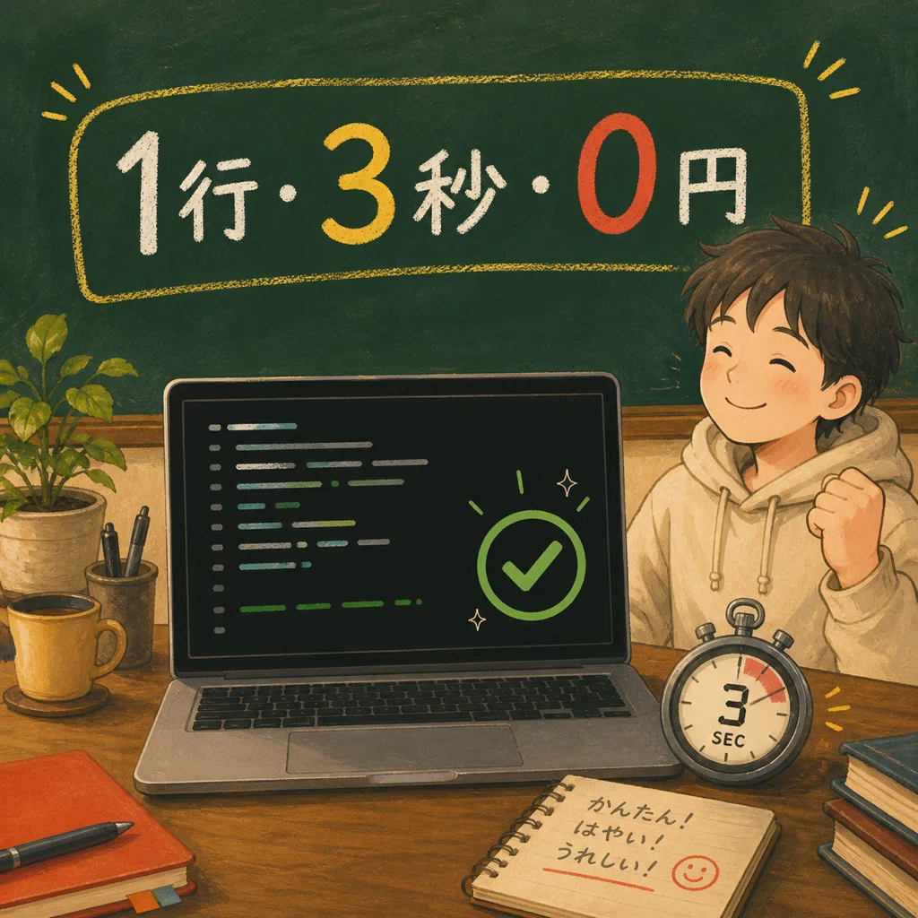 ターミナルの1行で更新が完了する