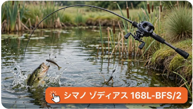シマノ ゾディアス 168L-BFS/2のインプレ！ライトリグを意のままに操る