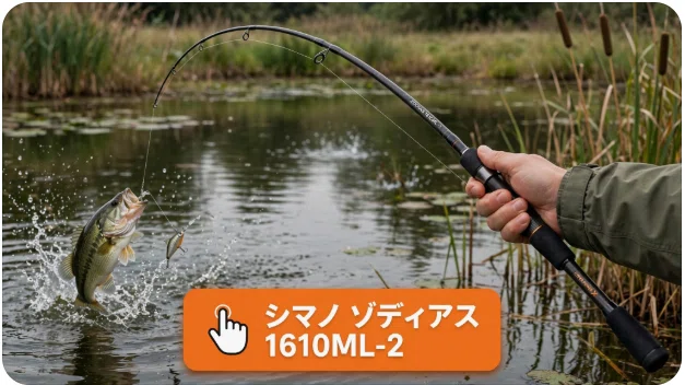 ゾディアス　1610ML-2 シマノ ゾディアス 1610ML-2のインプレ！軽量ルアーを飛ばすハイパワー