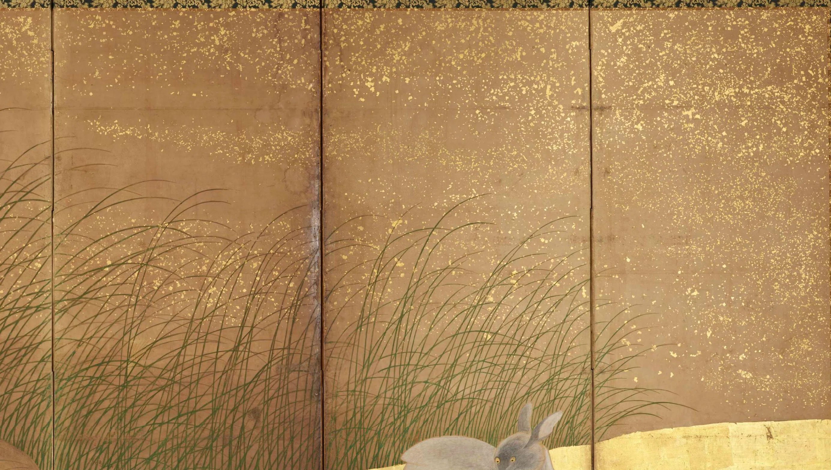 大英博物館展出品作⑳《野兎図屏風》江戸時代中期（18世紀）、大英