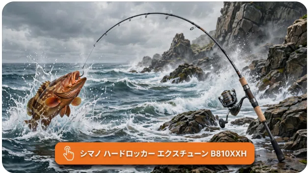 シマノ ハードロッカー エクスチューン B810XXHのインプレ！荒磯を制