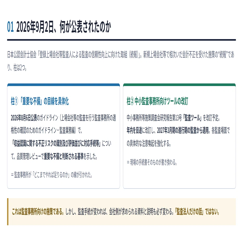 今頃？「上場会社監査の信頼性向上策」｜犬と猫