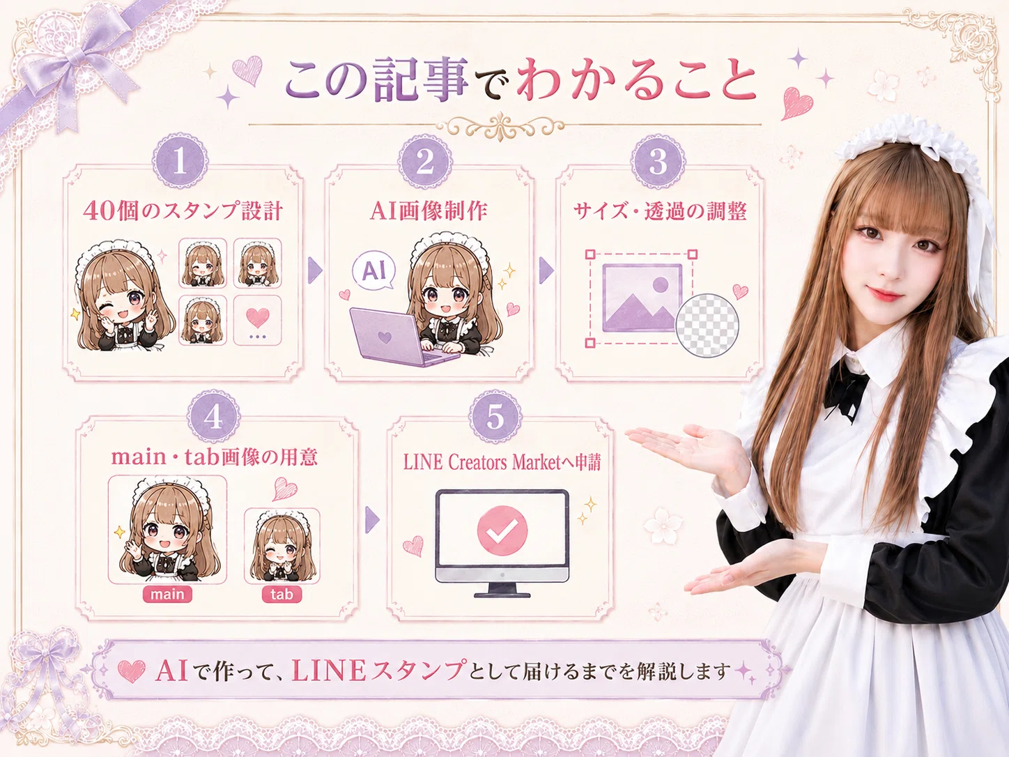 AIでLINEスタンプ40個を作る方法｜画像生成から申請まで、実際にやって