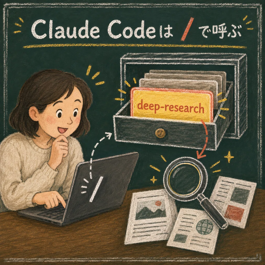 Claude Codeのスラッシュから調査スキルを呼び出す仕組み