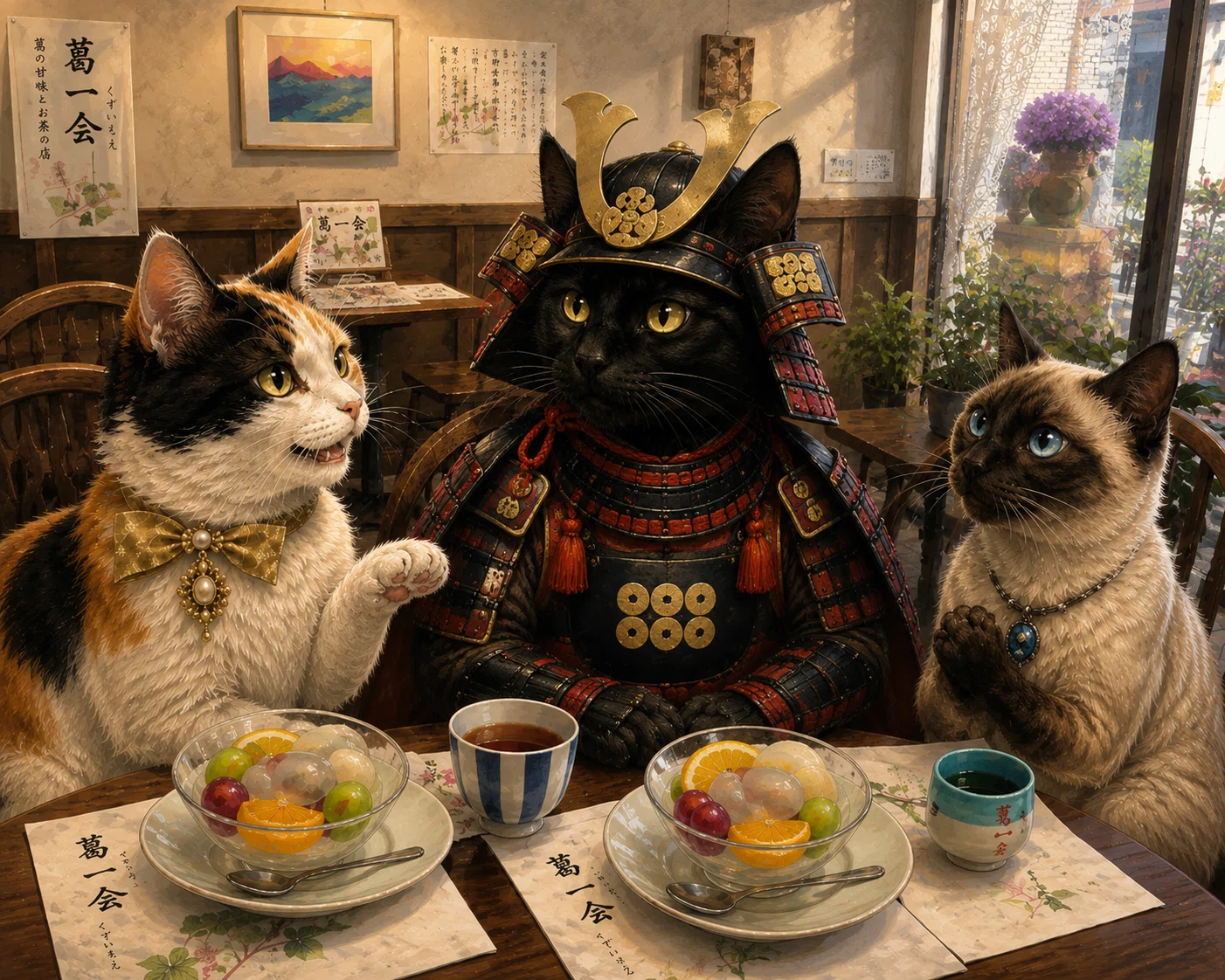 AI協業小説「黒猫太郎ものがたり」その⑬ー美鈴弥生、甘味処「葛一会