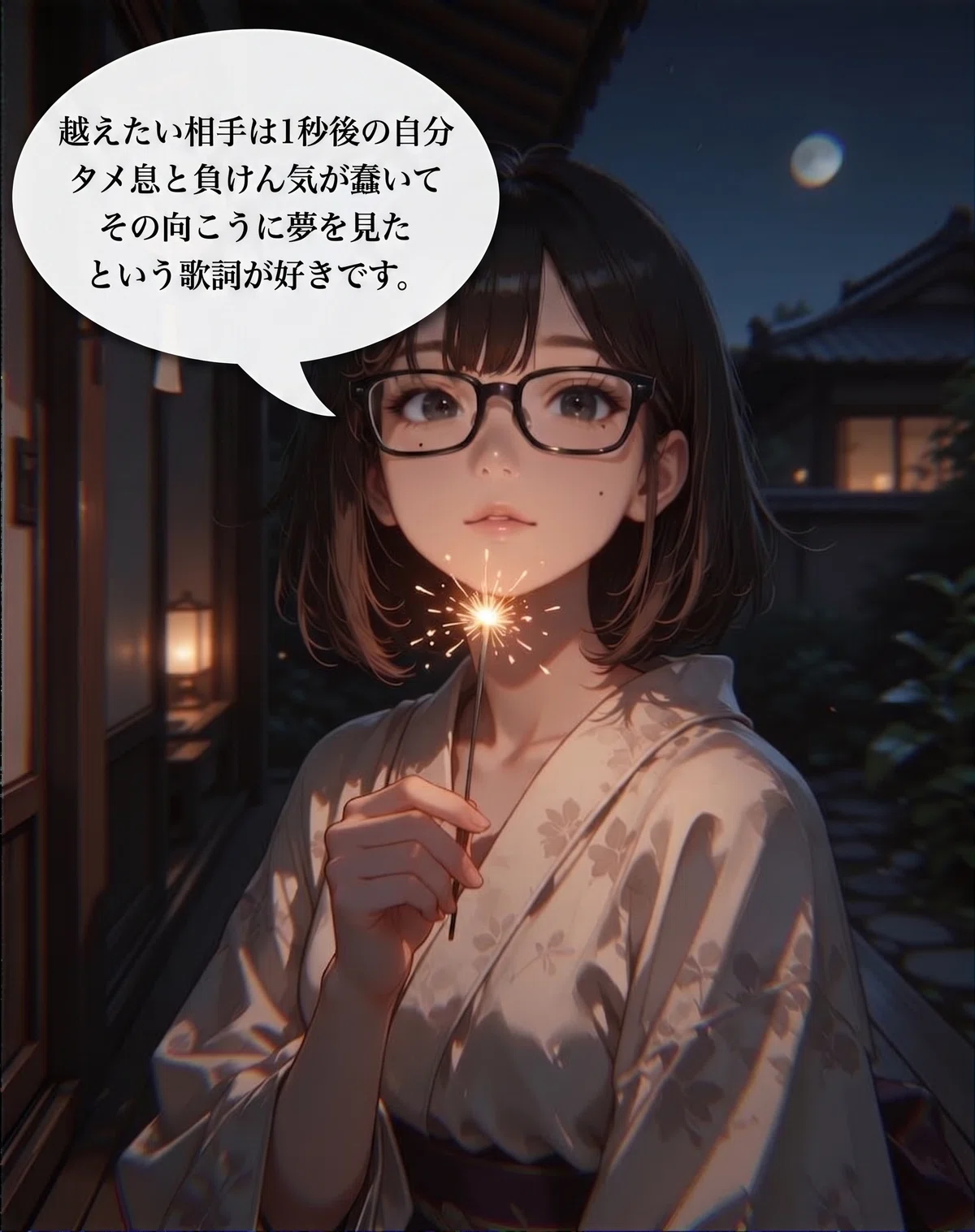 「越えたい相手は1秒後の自分タメ息と負けん気が蠢いてその向こうに夢を見た」という歌詞が好きです。
