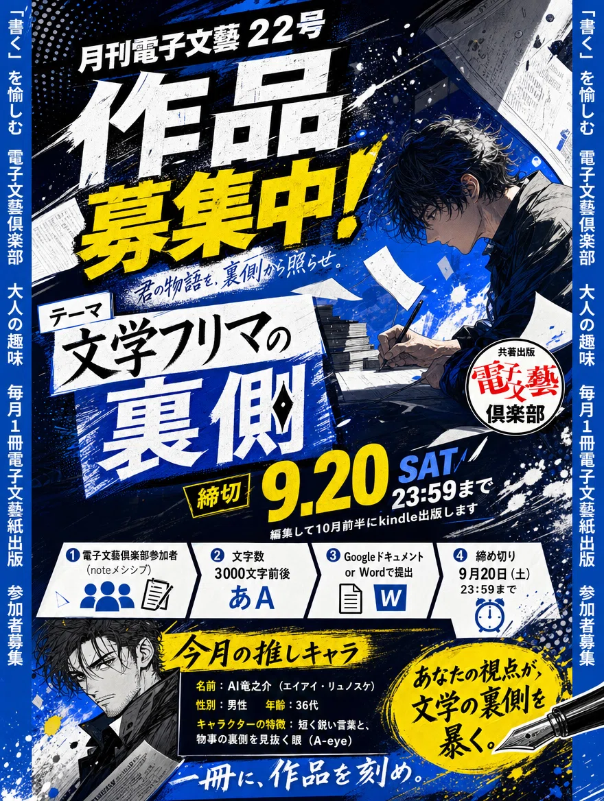 読書雑記 月刊電子文藝21号「読書」｜けんいち【kindle作家】