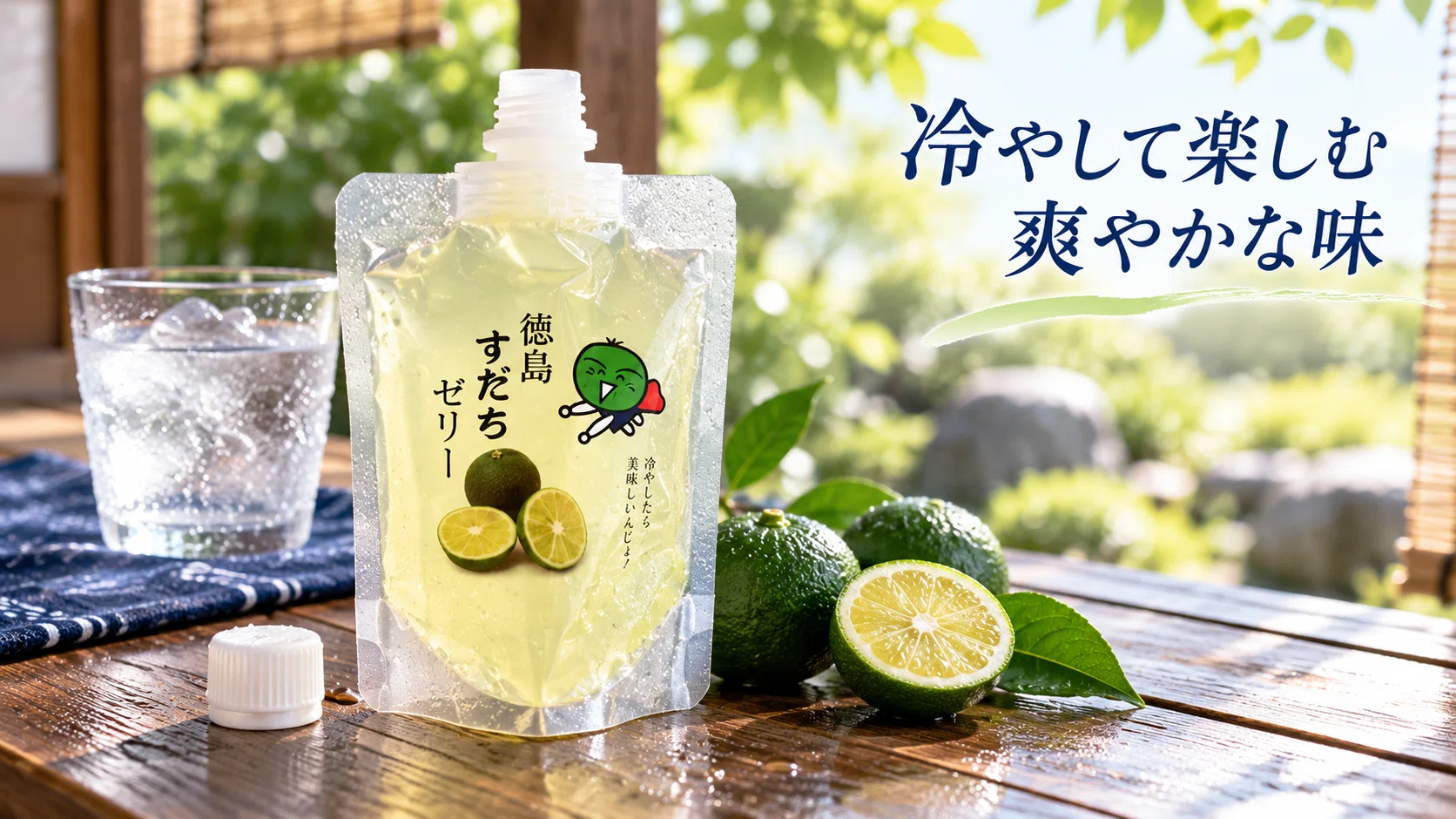 徳島の「緑の宝玉」を、ひんやりお菓子に～「すだちゼリー」は、なぜ