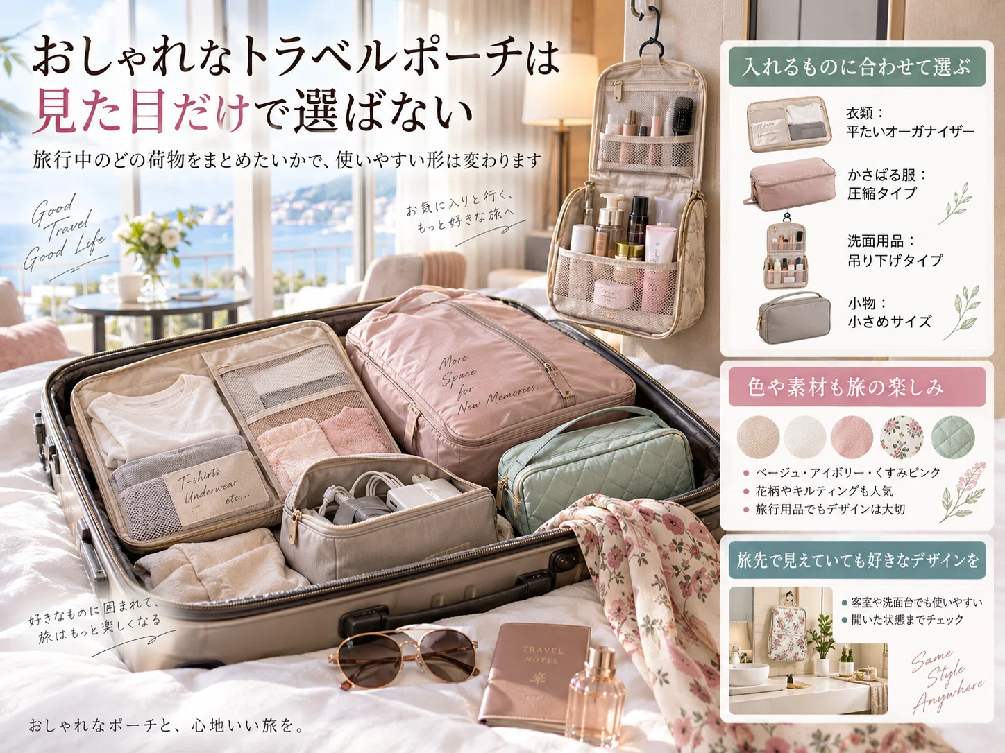 【旅人】類似品数点セット（おまとめ） おしゃれなトラベルポーチおすすめ｜旅行の荷物をすっきり整える人気