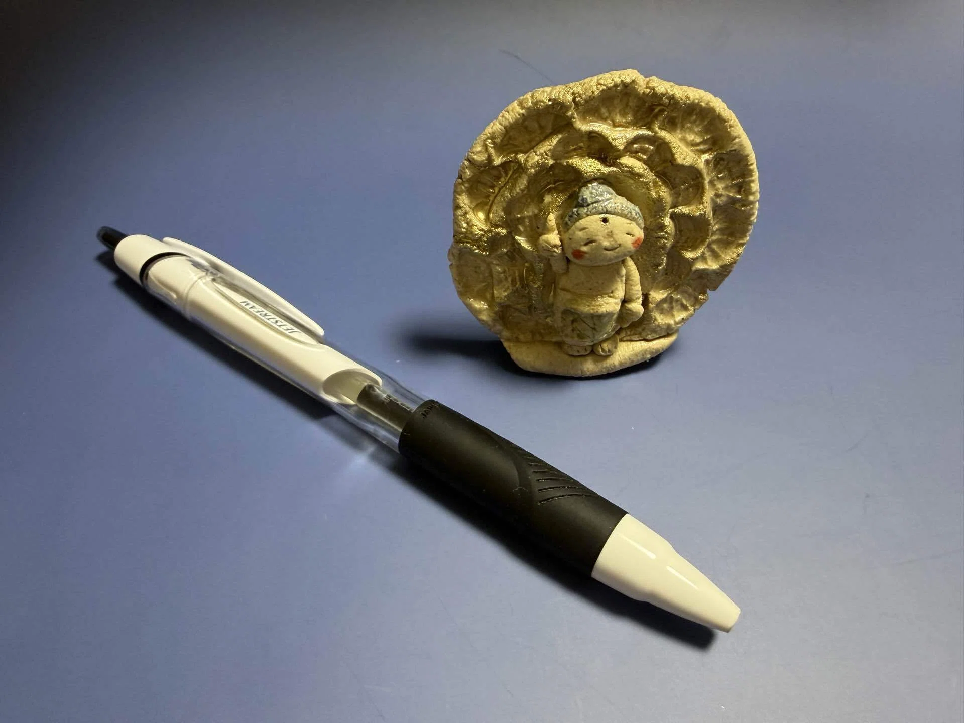 ビンテージ 両面仏様顔のトンボ玉 一連 レア 64cm ちっちゃな立てる仏