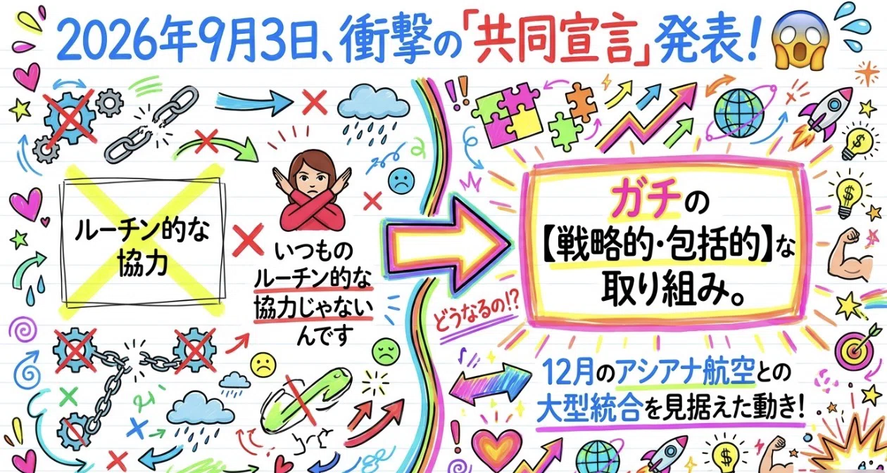 完全解説】JAL×大韓航空の歴史的提携へ！「10の協業」から見える経営