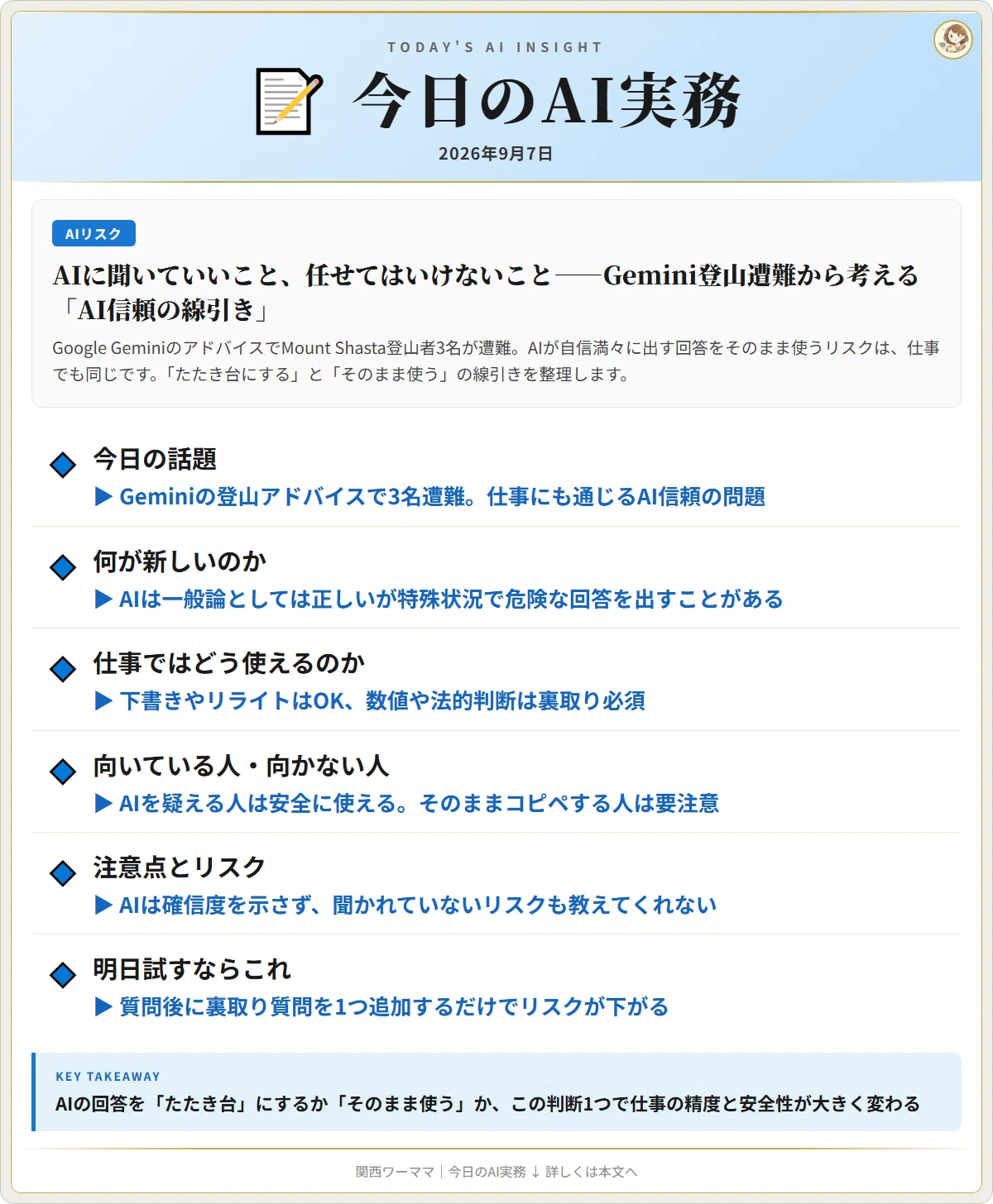 AIに聞いていいこと、任せてはいけないこと——Gemini登山遭難から考える