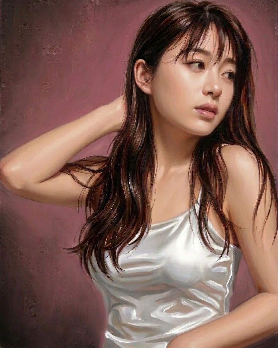 クラシック油彩画 女性の姿 齢六〇 AI美人画に沼る③ 油彩画もできますよ なんと全作品見発表