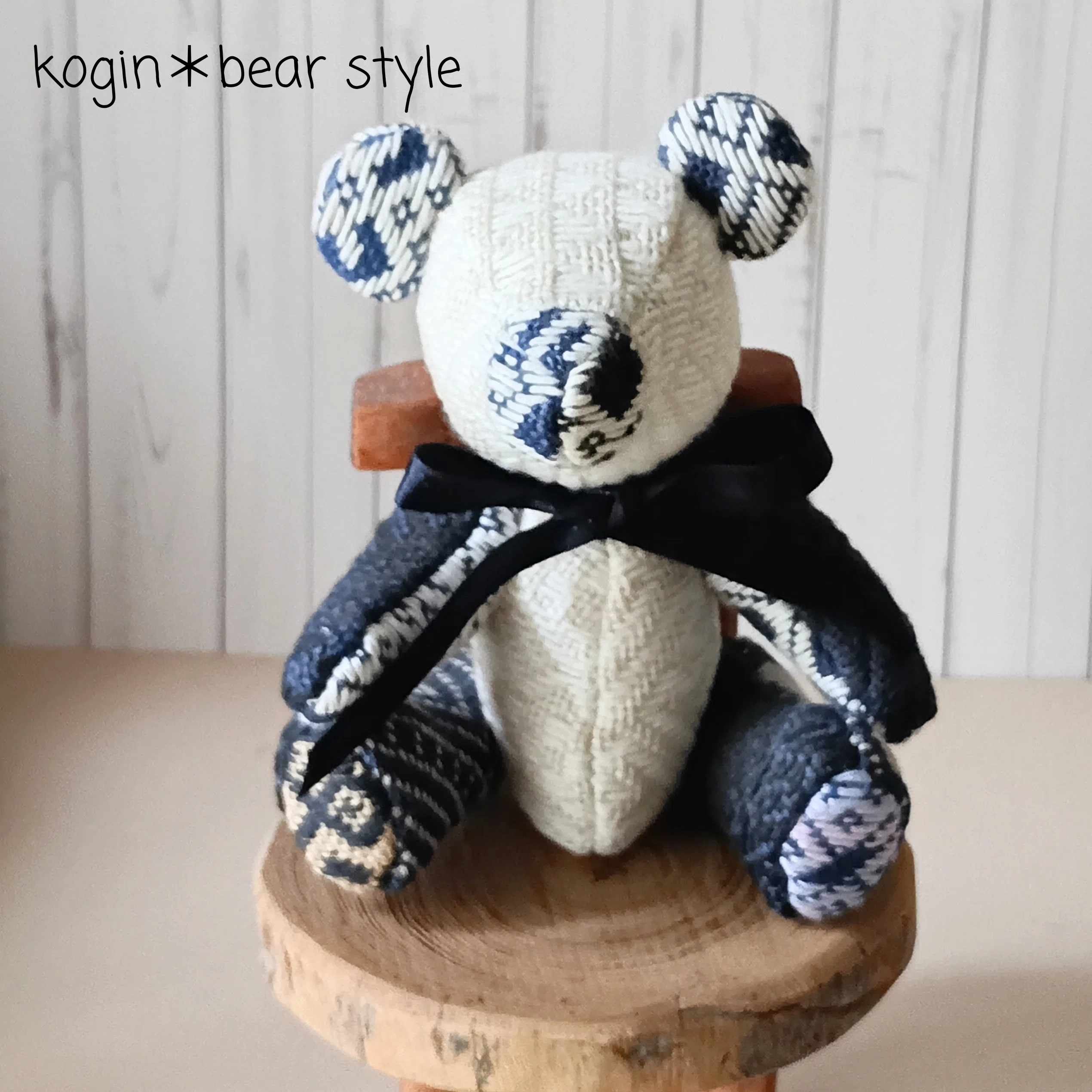 国内作家様　テディベア　いわさきちより様　Bear'sKichen ペンギン 納品のお知らせ】界津軽様へ。｜こひろ@こぎん刺しのテディベア作家