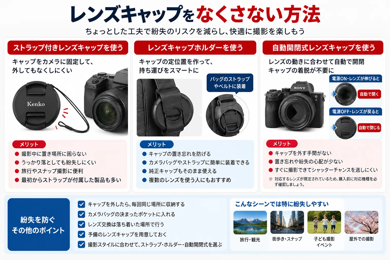 レンズキャップおすすめ7選｜紛失防止に便利なモデルとサイズ・選び方