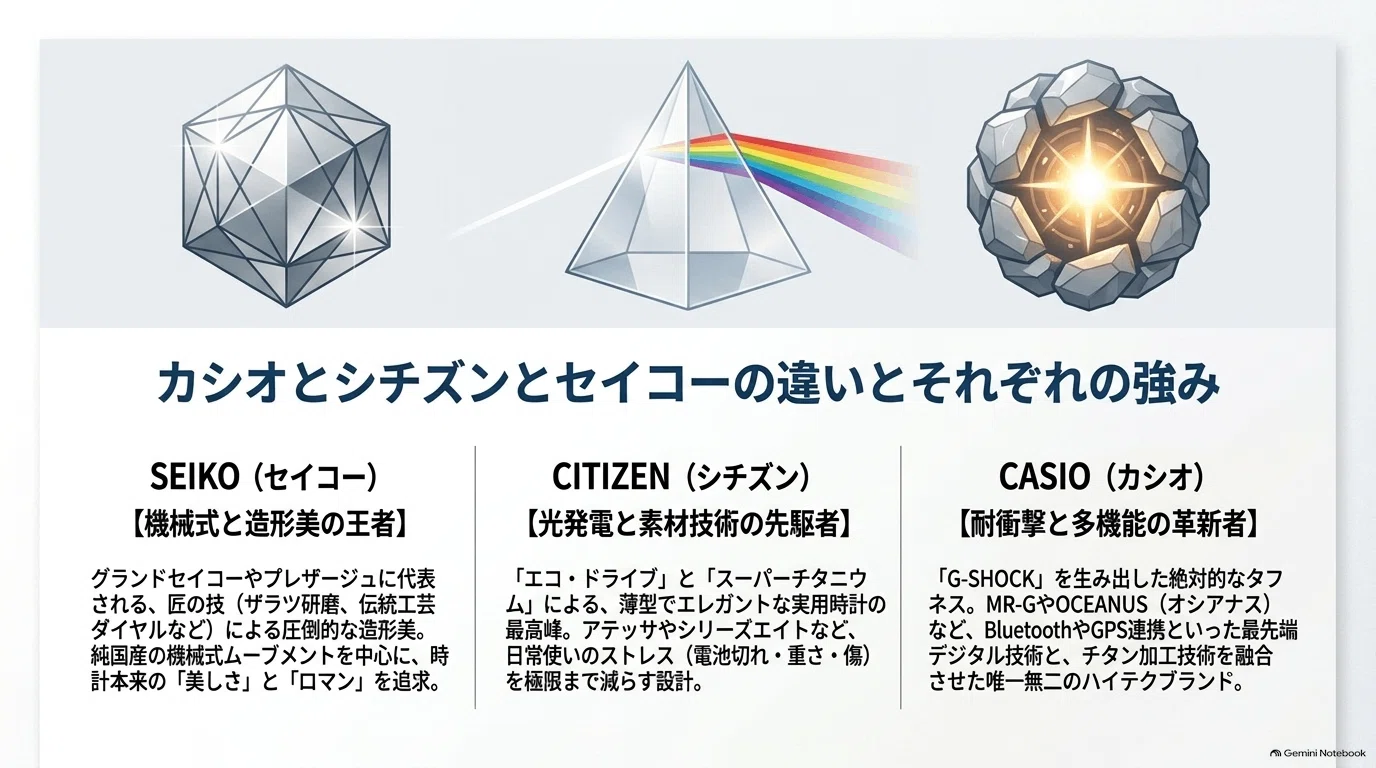 A Thorough Comparison of Seiko, Citizen, and Casio Watches｜「徹底