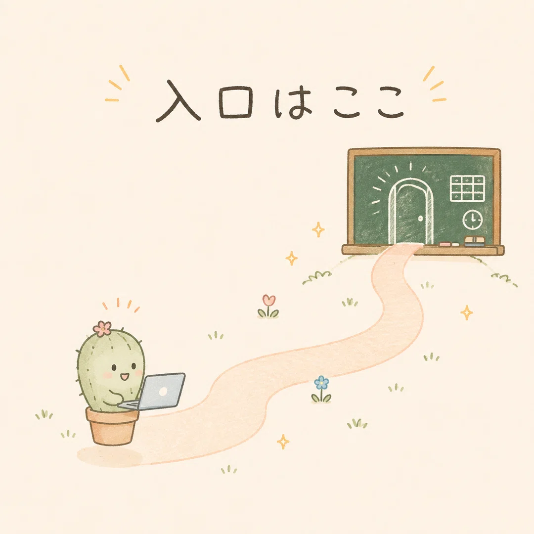 Meta Business Suiteの入口へ進むサボテン先生