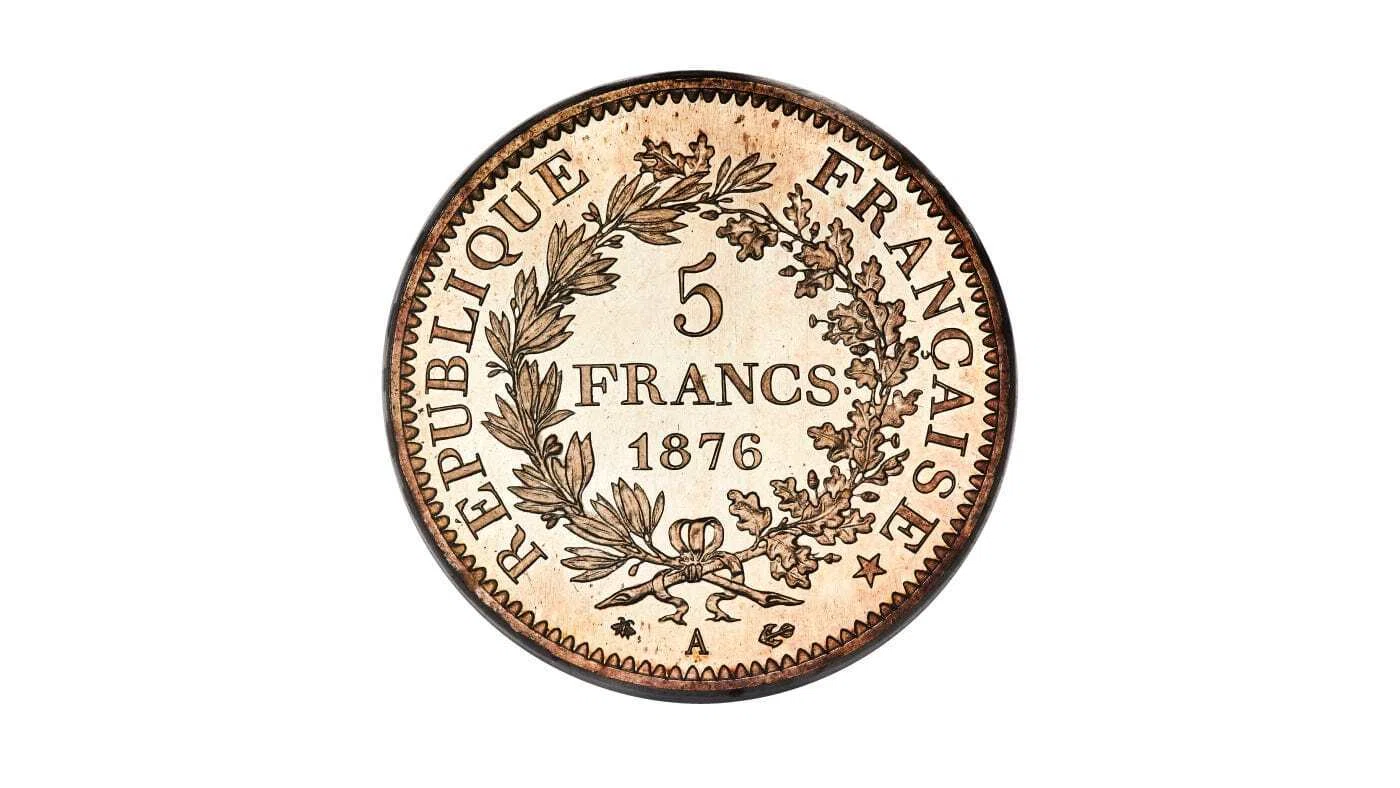 激動のフランス革命史が垣間見れるフランスヘラクレス5フラン銀貨