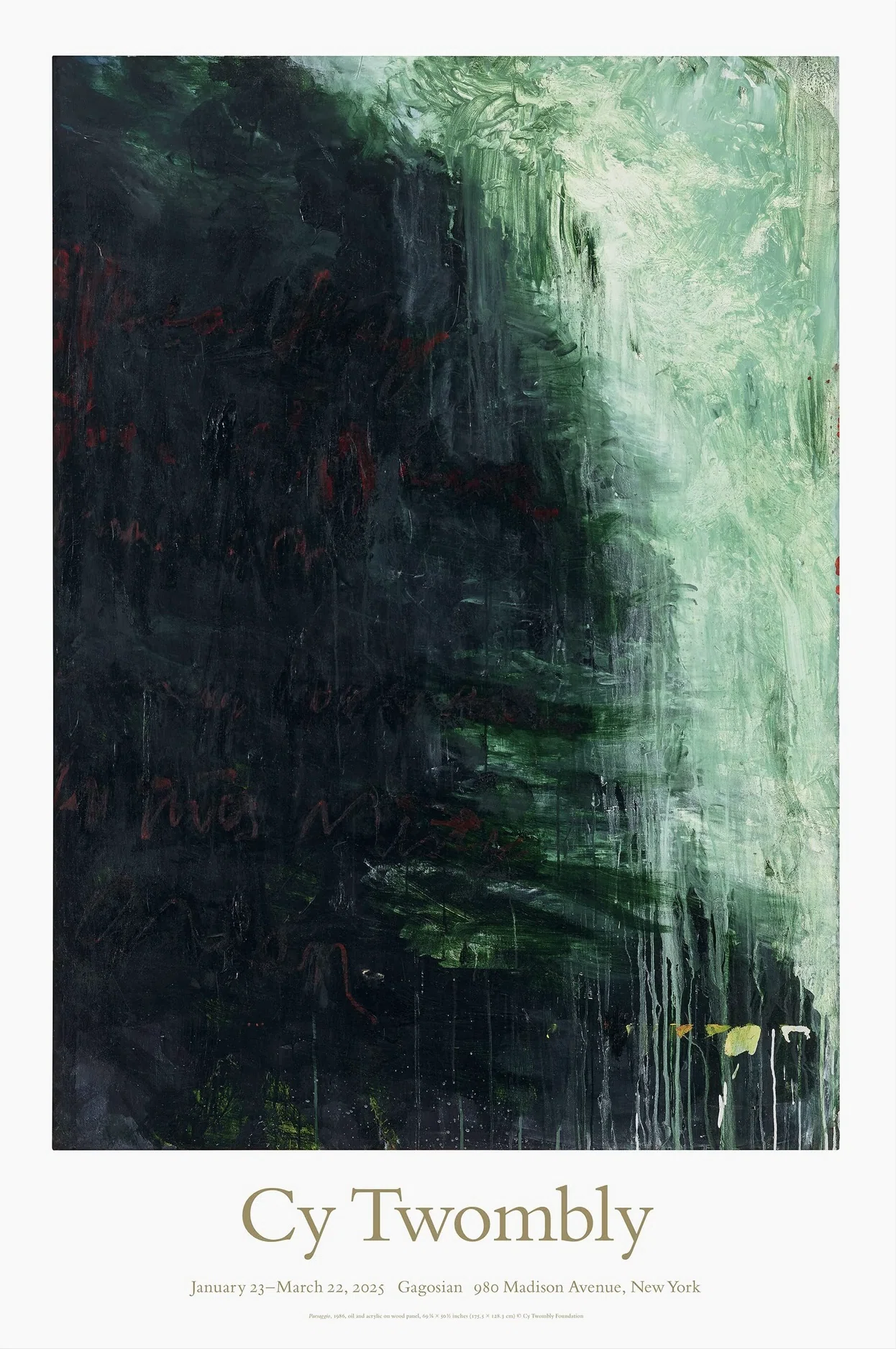Cy Twombly サイ・トゥオンブリー　Paesaggio（1986） 部屋に静かな風景を——Cy Twombly《Paesaggio》展覧会ポスター｜Tokyo