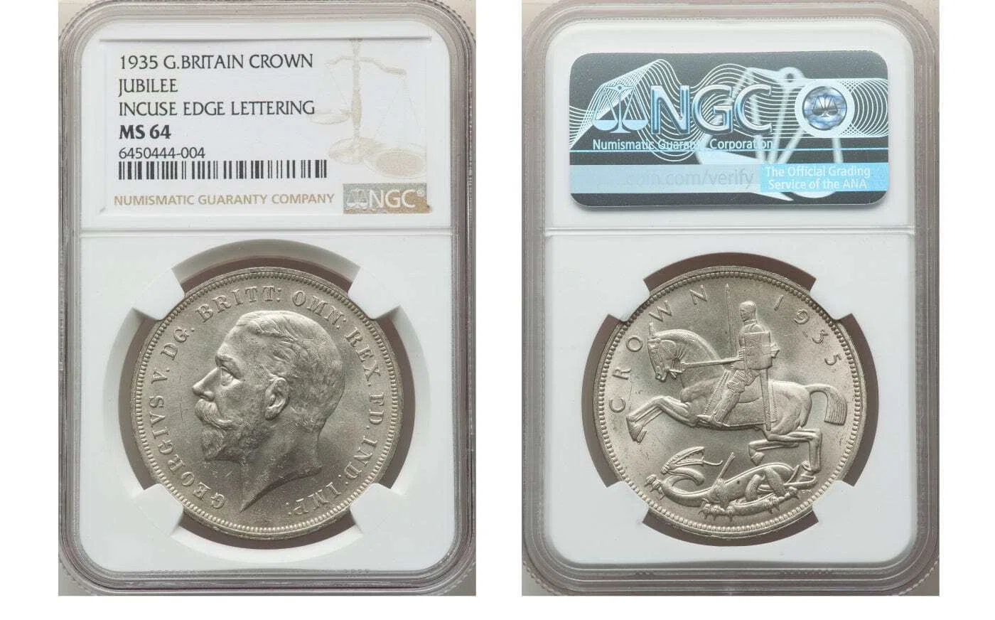 イギリス ジョージ5世のジュビリークラウン銀貨！王の即位25周年を記念
